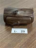 Small Wood Log Jewelry Box