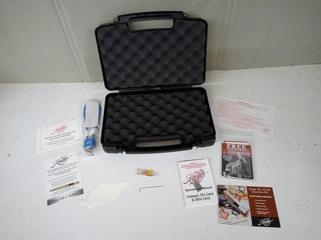 HARD COVER PISTOL CASE,GUN LOCK & BOOKLETS