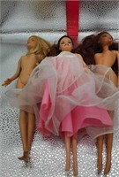 Barbie Lot 3 Pink/White Dress