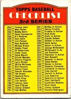 1972 Topps Baseball Lot of 2 Unmarked Checklists