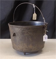 Antique No.8 Gatemark Footed Cast Iron Cauldron