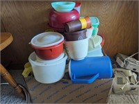 Colored & Clear Tupperware Pieces -