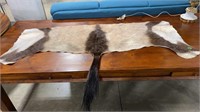 TANNED AFRICAN ANIMAL HIDE 65" X 46"