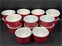 Set of 16 Chantal Red and White Ramekins