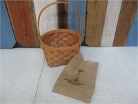 Basket & Amish Popcorn Burlap Bag