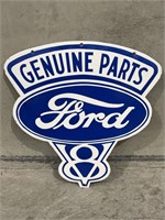 FORD V8 GENUINE PARTS Enamel Sign - 455 x