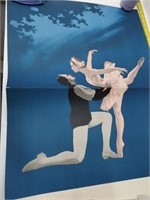 1957 swan lake ballet original poster