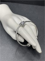 Pandora 925 Silver Open Bangle Bracelet with 925