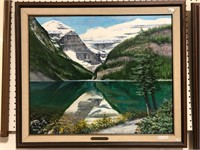 PAUL DUFF "LAKE LOUISE BANFF AB" PAINTING