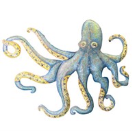 Vintage metal octopus hanging decoration