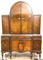 Vintage Victorian Inspired Flamed Mahogany Armoire
