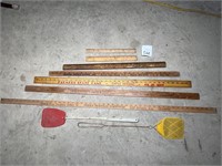 Old, yardsticks, rulers, and flyswatters