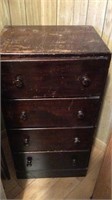 Small Four Drawer Wood Dresser