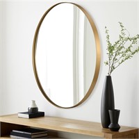 Oval Bathroom Mirror, 24"x36" Gold