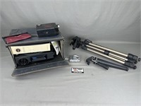 Tripods, Kodak Carousel Projector, Camera