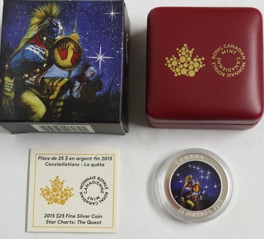 STAR CHARTS 1 OZ .9999 SILVER W BOX PAPERS