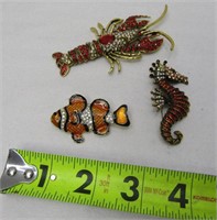 4 Sea Creature Pins