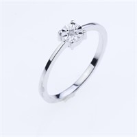 Sz7.5 Rd Shape Diamond Cut Diamond Accent Ring