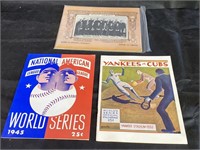 Vintage Baseball - Picture & Programs NOTE