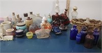 Avon, Perfume & colored glass bottles
