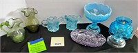 Blue Glass; Purple Glass; Green Jamestown Glass