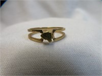 LADIES 14 KT YELLOW GOLD NUGGET RING 2.0 GR SZ 6.7