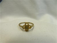 LADIES 14 KT YELLOW GOLD NUGGET RING 1.7 GR SZ 5.5