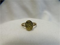 LADIES 14 KT YELLOW GOLD NUGGET RING SIZE 6 3.0 GR
