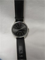 TIMEX WATR RESISTANT W WATCH W LEATHER STRAP