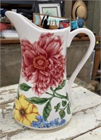 Floral Medley Pattern Ironstone Pitcher by Pier 1