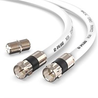 75FT G-PLUG RG6 Coaxial Cable Connectors Set –