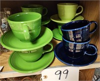 (15) pc. Fiesta Cups & Saucers, New