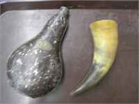 Hazard Powder flask and powder horn