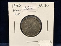 1923  Canadian Nickel  VF30