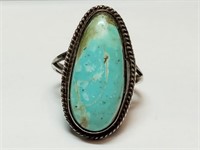 OF)Vintage old pawn sterling silver turquoise Ring