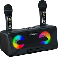 Karaoke Masingo G2 Black 2 wireless Mics & lights