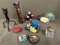 Collection of Decorative Items: Candle Stick, etc.