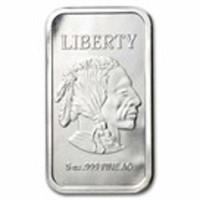 1 oz. Silver Buffalo Design Bar