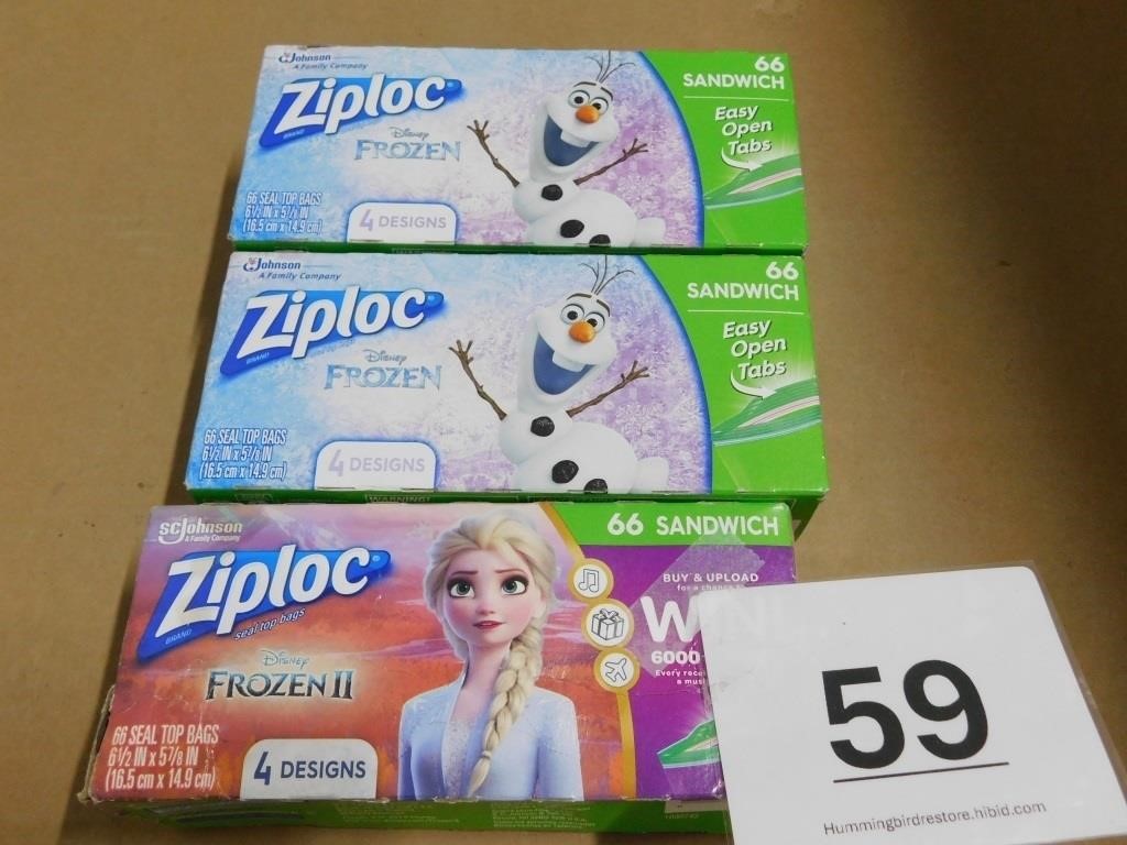 3 Frozen II sandwich bag 66 count