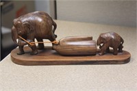 Exotic Wood Two Elephants