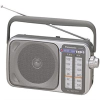 Panasonic Portable Radio AM/FM AC/DC, Silver (RF-2