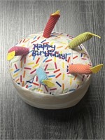 12” Plush Dog B Day Cake Toy