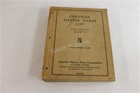 1934 Original Chrysler Master Parts List Final ED