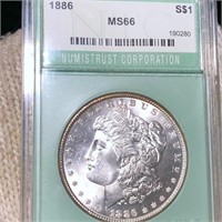 1886 Morgan Silver Dollar NTC - MS66