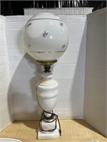 Vintage Globe lamp with marble like base