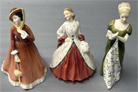 Royal Doulton Porcelain Female Figures as is