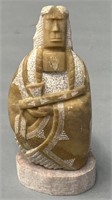 Small Inuit Carved Stone Native Man Figure