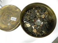 Can of Antique Buttons