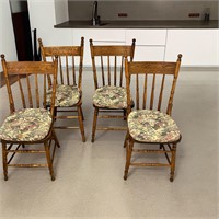 4 Oak Dining Side Chairs