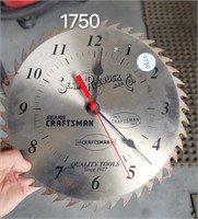 Sears craftsman saw blade clock
